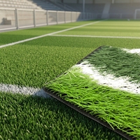 Gazon artificiel vert vif en rouleau, tapis de pelouse en PE, hauteur de 50 mm, pour terrain de football, cour arrière, salle de sport intérieure