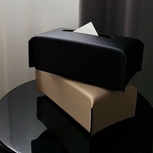 Caja de pañuelos de cuero clásica de lujo ligero estilo Ins, impermeable y multiusos, para mesa de centro de sala de estar, decoración de alta gama - Product Image 2