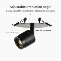 Spot LED encastré en aluminium à intensité variable, orientable, avec trou de fixation, garantie 3 ans, modèle Agi32 pour plafond, salon et mur domestique