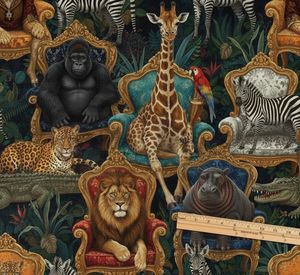 Tissu d'ameublement imprimé à motifs d'animaux sauvages, vendu au mètre, motif fantaisie pour canapé - Product Image 4