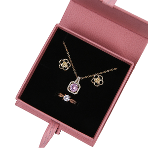Cajas Rígidas Cuadradas en Forma de Libro con Lazo de Cinta para Anillos, Pendientes, Collares, Caja de Joyería Plegable, Regalo de San Valentín, Cartón - Product Image 1