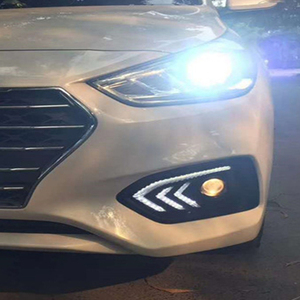 Feux de jour à LED DRL pour Hyundai Solaris <span class=keywords><strong>Accent</strong></span> 2017 <span class=keywords><strong>2018</strong></span> 2019 2020 - Product Image 4