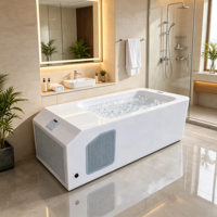 Baignoire de trempage à froid autoportante de luxe avec désinfection UV et ozone, contrôle Wi-Fi, pour la récupération sportive et la réadaptation