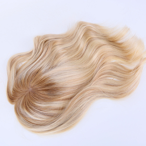 Peluca <span class=keywords><strong>de</strong></span> cabello humano remy para mujer, tupé trasero <span class=keywords><strong>de</strong></span> trama superior, con encaje frontal, color rubio, 100% europeo - Product Image 5