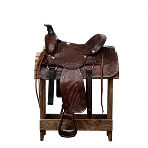 Silla de Montar Inglesa de Cuero de Búfalo Natural NA53 de BS International, Hecha a Mano, Absorbente de Sudor, de Alta Calidad - Product Image 5