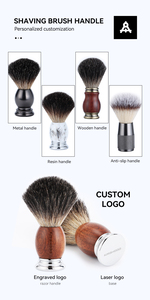 <span class=keywords><strong>Blaireau</strong></span> de rasage synthétique en résine de <span class=keywords><strong>blaireau</strong></span> de luxe OEM de marque privée - Product Image 4