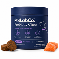 Friandises Probiotiques pour Chiens en Gros – Soutien Digestif Saveur Saumon et Fibres de Citrouille – Complément Doux pour Soins Quotidiens