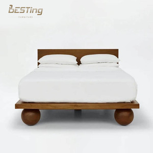 Современная мебель для спальни, орех, однотонная деревянная рама, белая ткань, двуспальная кровать размера «<span class=keywords><strong>king</strong></span>-<span class=keywords><strong>size</strong></span>» для дома - Product Image 4