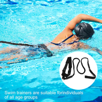 Ceinture de Résistance Personnalisable pour la Natation avec Logo, Ceinture de Traction en Néoprène avec Cordon Élastique, Kit d'Entraînement Stationnaire pour Piscine