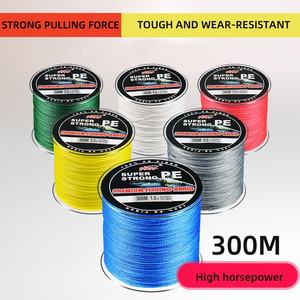 Ligne <span class=keywords><strong>de</strong></span> pêche tressée colorée à 4 brins <span class=keywords><strong>de</strong></span> 300m en fil PE enduit pour rivière lac ruisseau flottant Caractéristiques <span class=keywords><strong>de</strong></span> flottabilité - Product Image 2