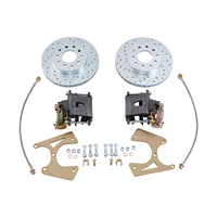 Kit de Conversión de Freno de Disco Trasero con Soportes de Caliper y Rotor Perforado, Compatible con GM de 10 y 12 Pernos DBK-GM1012R-1125D-ME