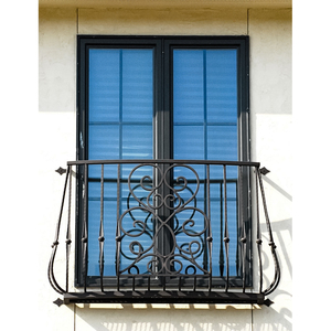 Barandilla frontal de ventana de hierro forjado de Georgia con construcción duradera y herrajes artísticos adecuados para casas de lujo - Product Image 5