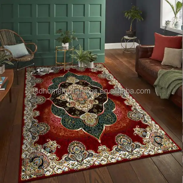 Turkey Persian Printed Area Rug Large Carpets Rugs Pastoral Home Bedroom Bedside Rug Floor Mat