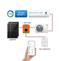 Climatisation mini-split solaire hors réseau Esun 9000 Btu 24v DC avec batterie de secours pour les zones éloignées Vente directe d'usine