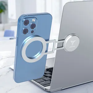 Aluminum Magnetic Support Laptop Side Connects Mobile Phone Magnet Phone Holder With Double Sided Tape