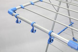 Séchoir à linge pliable en acier inoxydable DBS-6018Y, installation en DIY, double niveau, pour la maison, le salon et la salle de bain - Product Image 6