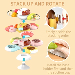 Cốc Hút Ngón Tay Bán Chạy Châu Âu Đồ Chơi Xoay Tròn Đồ Chơi Xoay Động Vật Dễ Thương Cho Trẻ Mới Biết Đi Lục Lạc Con Quay Tắm - Product Image 5