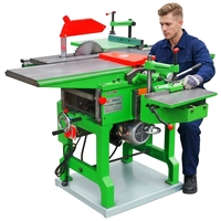 Mesin Pertukangan Kayu Multifungsi 260mm, Mesin Planer, Gergaji Meja, Gergaji Listrik, Ketam Kayu, Mesin Ketam Ketebalan, Gergaji Meja