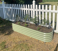 Kit en acier de lits de jardin surélevés galvanisés rectangulaires pour patio de légumes, de fleurs et d'herbes aromatiques