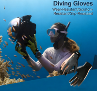 Gants de plongée à doigts entiers, gants antidérapants résistants à l'usure pour la pêche, la natation et le sauvetage aquatique