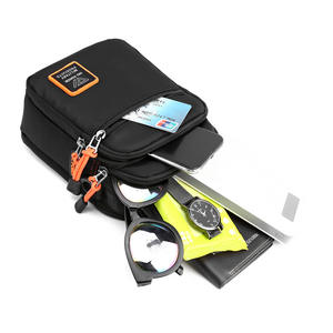 Nouveau sac bandoulière pour homme, 7 pouces, imperméable, pour les loisirs en plein air, les voyages, couleur unie, avec design en fil cousu - Product Image 3