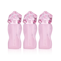 Tube de brillant à lèvres transparent rose unique de 3 ml, tube de gloss, contenant de maquillage mignon pour rouge à lèvres, tube vide pour huile à lèvres