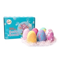 Bola Mandi Garam Aromaterapi Bentuk Telur Dinosaurus untuk Boneka, Halloween, Pengontrol Minyak, Aroma Mawar & Lavender, Tersedia