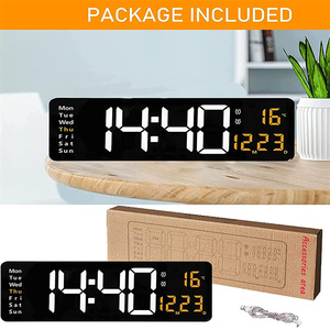 Sveglia da parete da 12 pollici con due data di temperatura e 12/24H - Product Image 6