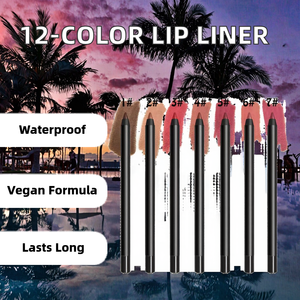 Crayon à lèvres crème 12 couleurs, waterproof, végan, longue tenue, maquillage minéral, crayon à lèvres doux, logo personnalisé - Product Image 2