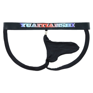 Bretelle Custom da uomo Sexy traspirante perizoma a vita bassa erotica biancheria intima <span class=keywords><strong>con</strong></span> grande rigonfiamento per uomo Gay - Product Image 5