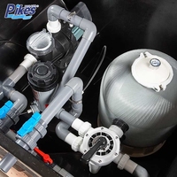 2026 PIKES PK8017 Filtre de piscine enterré à sable de quartz avec filtration intégrée et chlorinateur, débit 12-47m³/h, 120W/220V
