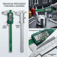 Pied à coulisse professionnel en acier inoxydable 150 mm, jauge de mesure numérique et manuelle haute précision pour usage industriel