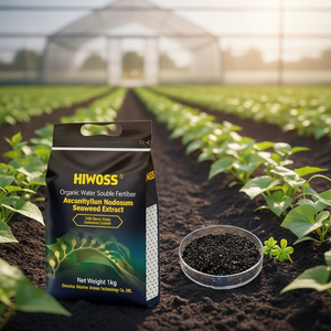 Fertilizante Orgánico en Escamas de Extracto de Algas Marinas Hidrolizadas con Bioenzimas, Ácido Algínico y Aminoácidos Puros para Uso Agrícola - Product Image 1