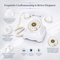 Téléphone rétro pour messages vocaux de style vintage, enregistreur de messages audio pour mariage, décoration de fête