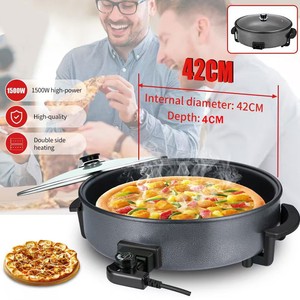 Sartén Eléctrica Antiadherente Redonda de 4.1-6L con Control Mecánico para Pizza, Vapor, Fritura y Salteado - Product Image 3