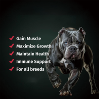 Complément alimentaire pour chiens de grande race, chiots et chiens adultes, à haute teneur en protéines, pour la croissance musculaire et la prise de masse, sous forme de friandises molles.