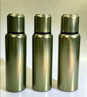 Poudre de Pigment Aluminium Holographique Fin Arc-en-ciel Vert Olive Scintillant, Taille de Particules 5-100µm, Certifiée Acier Inoxydable