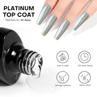 Gel de finition diamant personnalisable pour marque privée, gel UV brillant effet verre, base et top coat, vernis à ongles longue tenue