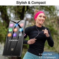 VSWNV Lecteurs MP3 Lecteur de musique HiFi Son sans perte Lecteur MP4 de sport 64 Go avec radio FM BT