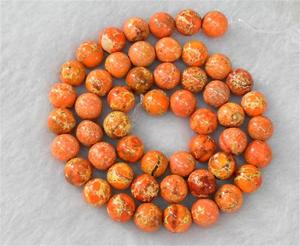 Gema Natural lisa, <span class=keywords><strong>Jaspe</strong></span> Imperial, hilo de sedimentos marinos redondos, cuentas de piedra suelta, fabricación de joyas - Product Image 3
