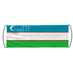 Drapeau de l'Ouzbékistan personnalisé pour le jour du match de football mondial, drapeau à main, bannière de soutien pour les fans, fournitures pour fans, bannière de cheering - Product Image 1
