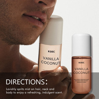Brume Capillaire et Corporelle Parfumée Vanille Coco Rose Litchi Beurre de Haute Qualité, Vaporisateur de Parfum Arabe Dubaï pour Hommes et Femmes