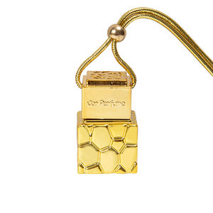 Water Cube 10ML Electroplated Gold Bottle square <b>Essential</b> <b>Oil</b> <b>Diffuser</b> Car Perfume Bottle - Product Image 2