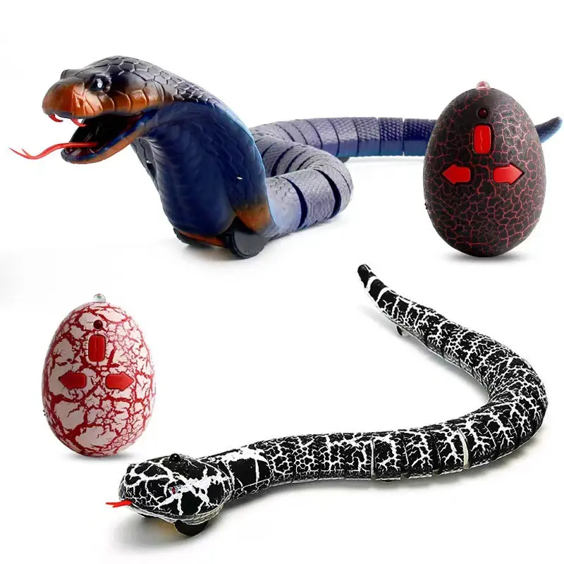 동물 장난감 트릭 무서운 장난 원격 제어 뱀 알 방울뱀 어린이를위한 장난감