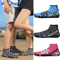 Chaussures aquatiques personnalisées pour femmes, légères et de haute qualité, en caoutchouc souple, idéales pour la natation et les activités de plein air estivales, avec fermeture éclair.