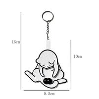 Porte-clés interactif lapin de dessin animé, pendentif rotatif et oscillant, porte-clés amusant en plastique, cadeau pour les amoureux des chats, vente en gros