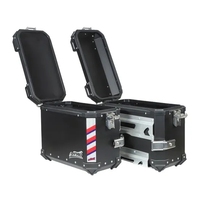 Boîte à bagages en alliage d'aluminium JPAD J-B2 pour moto BMW1200/1250GS Adv - Boîte supérieure 45L et boîtes latérales 40L