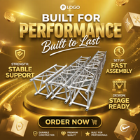 Structure de scène modulaire carrée en alliage d'aluminium avec connexion rapide par goupilles, support portable pour écran LED extérieur pour événements