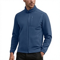 Veste polaire tricotée imperméable personnalisée pour homme, fermeture éclair intégrale, douce et chaude, col rabattable, manteau d'extérieur avec poches pour l'hiver