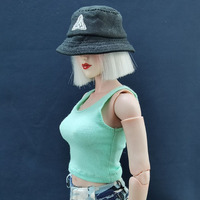 Tenue de Soldat Féminine 1/6 de Haute Qualité, Débardeur en Tissu Uni Très Élastique, Série Fantaisie, Vêtements pour Poupée